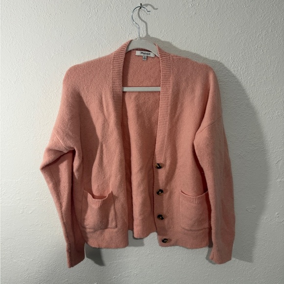 Madewell Button Pink Cardigan Sweater - Picture 1 of 3